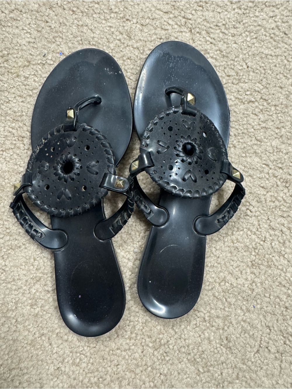 Jack Rogers Black Jelly Sandals